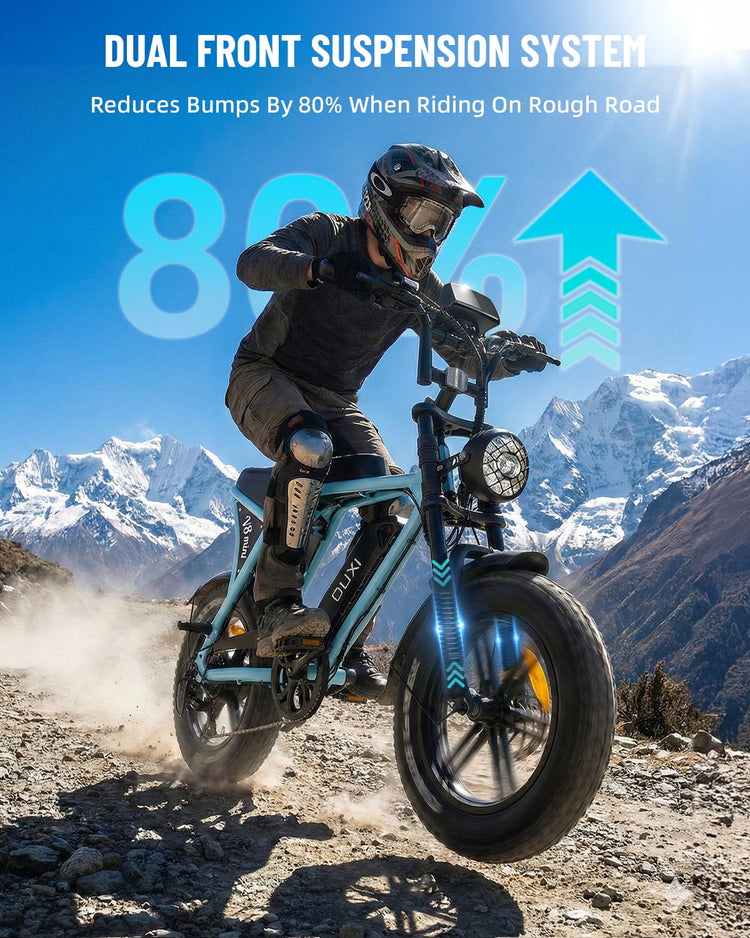 Experience the Thrill of the V8 Mini Electric Bike - 16" Fat Tire eBike with 500W Power and Retro Style, Perfect for All Adventures!