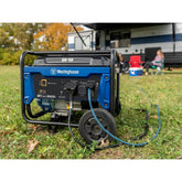 Power Up Anywhere: 4,650W Portable Gas Generator with CO Sensor & Wheel Kit for Easy Transport