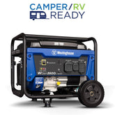 Power Up Anywhere: 4,650W Portable Gas Generator with CO Sensor & Wheel Kit for Easy Transport