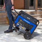 Power Up Anywhere: 4,650W Portable Gas Generator with CO Sensor & Wheel Kit for Easy Transport